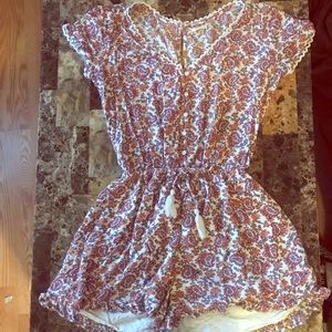 Floral Hollister Romper